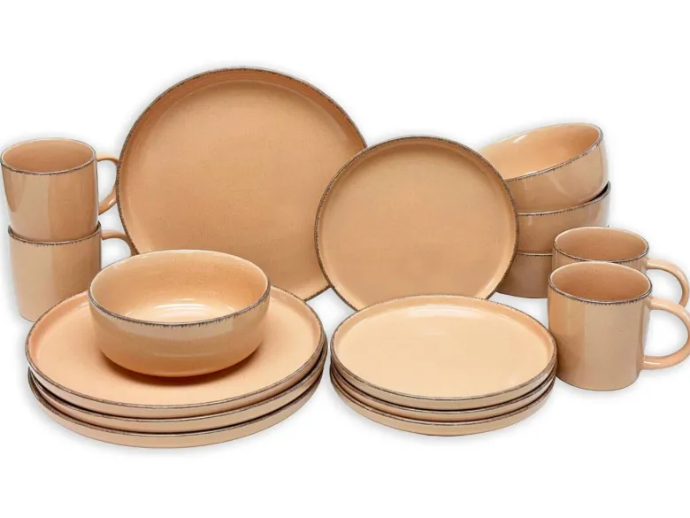 KEVOLI home Kombiservice terra Steingut 16 tlg.