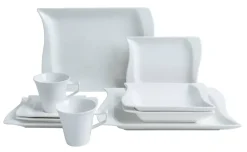 KEVOLI home Kombiservice weiß Porzellan 30 tlg.
