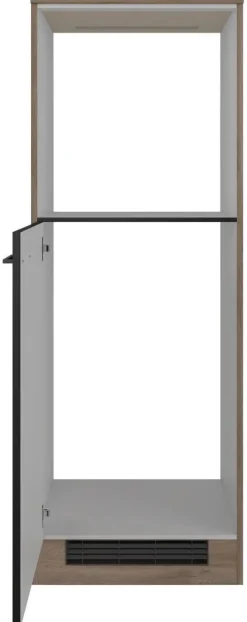 Kühlumbauschrank Capri schwarz matt B/H/T: ca. 60x168,5x60 cm