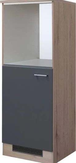Kühlumbauschrank Morena grau matt B/H/T: ca. 60x168,5x60 cm