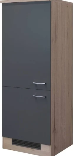 Kühlumbauschrank Morena grau matt B/H/T: ca. 60x161x60 cm