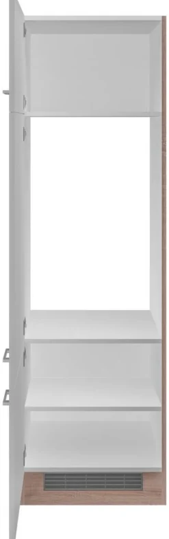 Kühlumbauschrank Samoa weiß Eiche Nachbildung B/H/T: ca. 60x200x57 cm