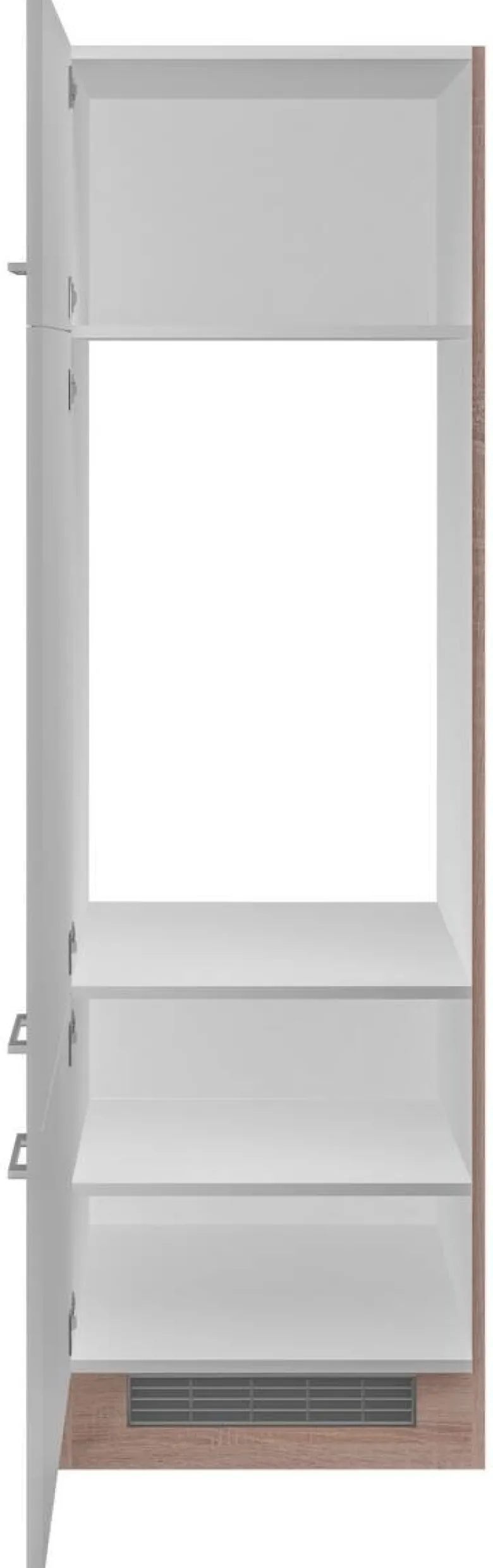 Kühlumbauschrank Samoa weiß Eiche Nachbildung B/H/T: ca. 60x200x57 cm