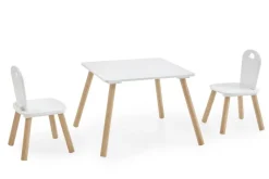 Kindermöbel-Set 3er Set Pinie Nachbildung weiß B/H/T: ca. 55x43x55 cm