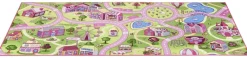 Kinderteppich Sweet Town pink B/L: ca. 95x200 cm