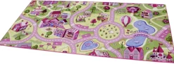 Kinderteppich Sweet Town pink B/L: ca. 95x200 cm