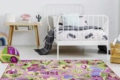 Kinderteppich Sweet Town pink B/L: ca. 95x200 cm