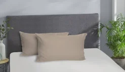 Kissenbezug Jersey taupe Baumwolle B/L: ca. 40x80 cm