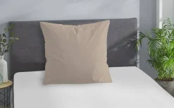 Kissenbezug Jersey taupe Baumwolle B/L: ca. 80x80 cm