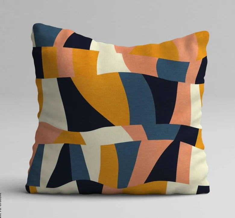 Kissenbezug mehrfarbig Polyester B/L: ca. 43x43 cm