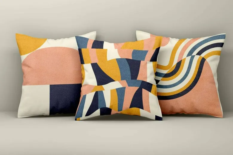 Kissenbezug mehrfarbig Polyester B/L: ca. 43x43 cm
