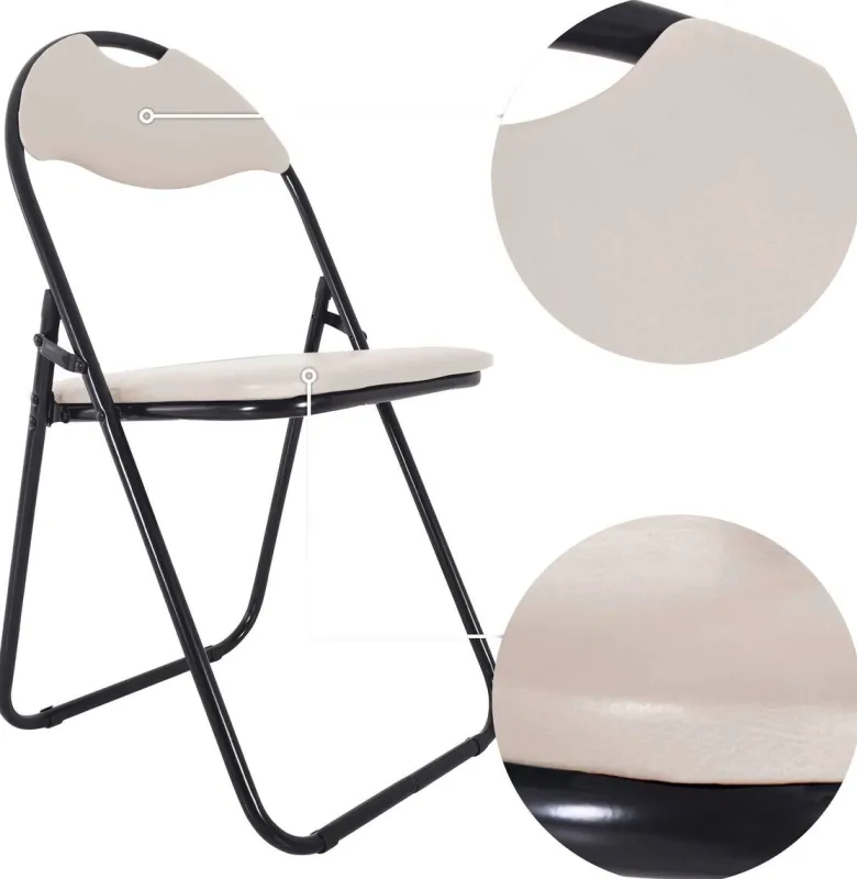 Klappstuhl Ben Cappuccino Kunstleder B/H/T: ca. 45x81x38 cm