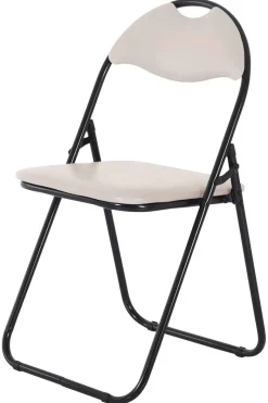 Klappstuhl Ben Cappuccino Kunstleder B/H/T: ca. 45x81x38 cm