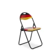 Klappstuhl Ben schwarz rot gold PVC Metall B/H/T: ca. 44,5x79,5x43 cm