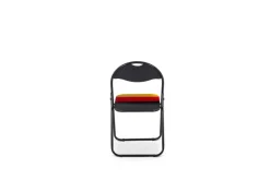 Klappstuhl Ben schwarz rot gold PVC Metall B/H/T: ca. 44,5x79,5x43 cm
