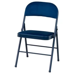 Klappstuhl Sören blau Samtoptik B/H/T: ca. 46,5x79x47 cm