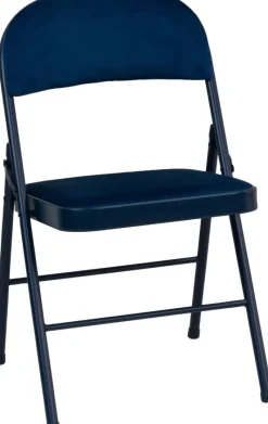 Klappstuhl Sören blau Samtoptik B/H/T: ca. 46,5x79x47 cm
