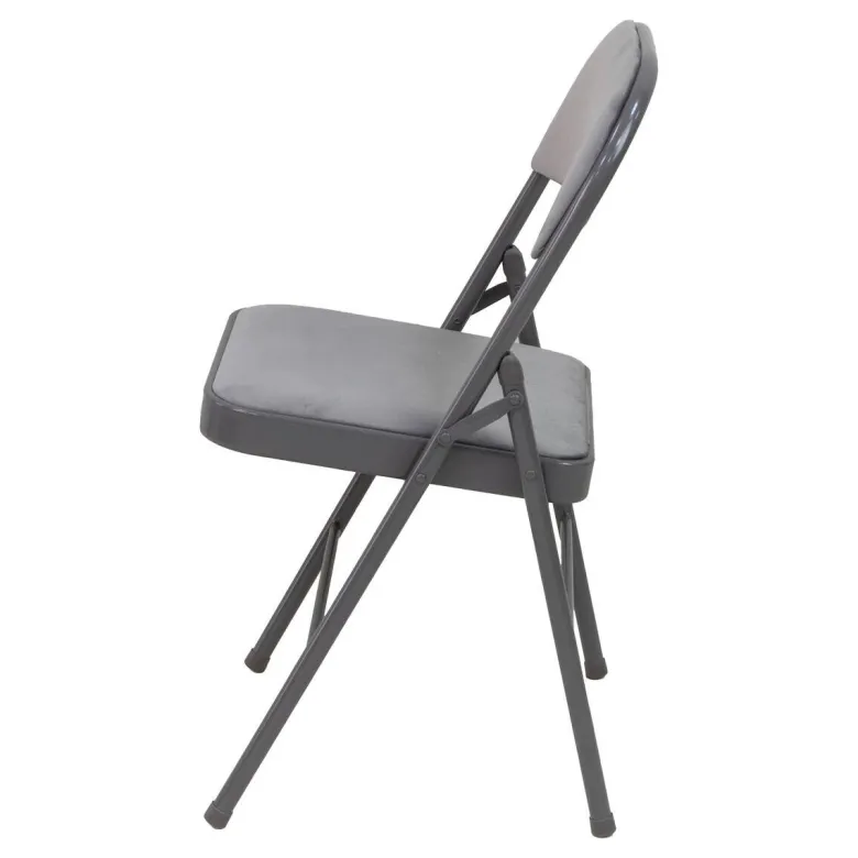 Klappstuhl Sören grau Samtoptik B/H/T: ca. 46,5x79x47 cm