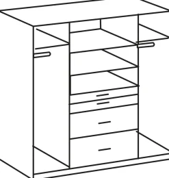 Kleiderschrank Aachen Alpinweiß B/H/T: ca. 180x198x58 cm