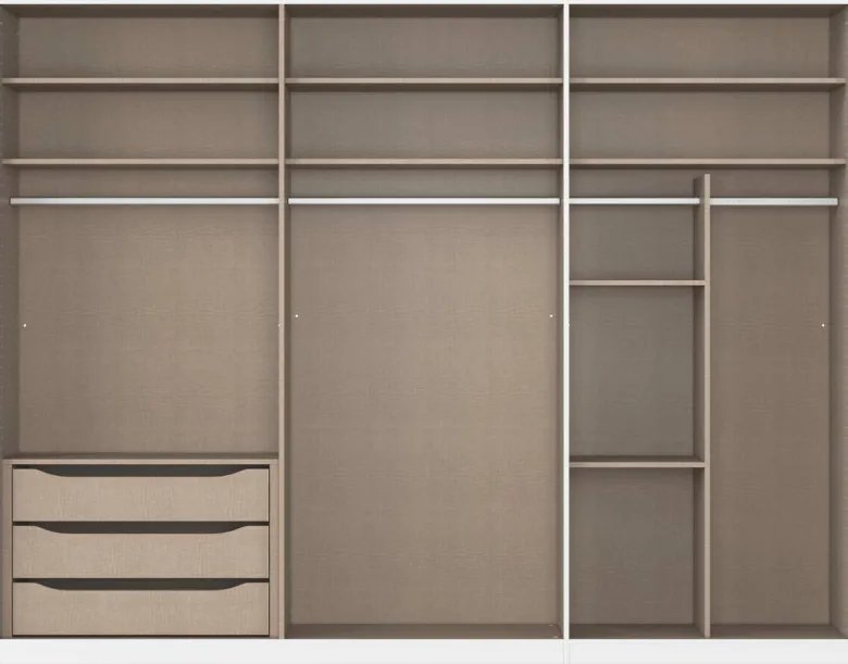 Kleiderschrank Alabama Alpinweiß B/H/T: ca. 271x210x54 cm