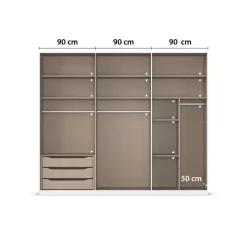 Kleiderschrank Alabama Alpinweiß B/H/T: ca. 271x229x54 cm