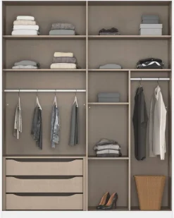 Kleiderschrank Alabama Alpinweiß B/H/T: ca. 181x229x54 cm