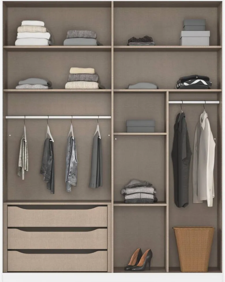 Kleiderschrank Alabama Alpinweiß B/H/T: ca. 181x229x54 cm