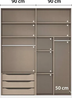 Kleiderschrank Alabama Alpinweiß B/H/T: ca. 181x229x54 cm