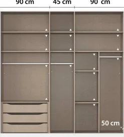 Kleiderschrank Alabama Alpinweiß B/H/T: ca. 225x229x54 cm