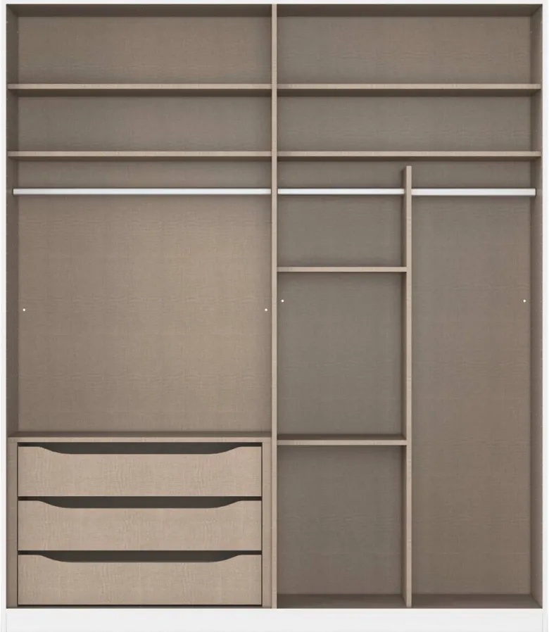 Kleiderschrank Alabama Alpinweiß B/H/T: ca. 181x210x54 cm