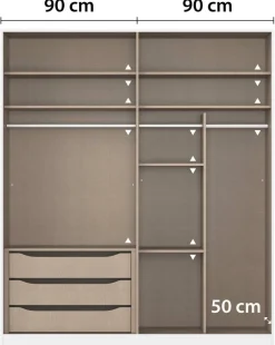Kleiderschrank Alabama Alpinweiß B/H/T: ca. 181x210x54 cm