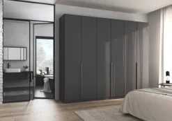Kleiderschrank Alabama grau B/H/T: ca. 271x229x54 cm