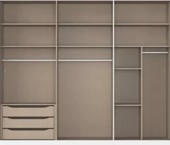 Kleiderschrank Alabama grau B/H/T: ca. 271x229x54 cm