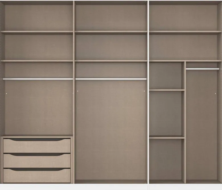 Kleiderschrank Alabama grau B/H/T: ca. 271x229x54 cm