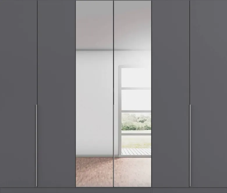 Kleiderschrank Alabama grau B/H/T: ca. 271x229x54 cm