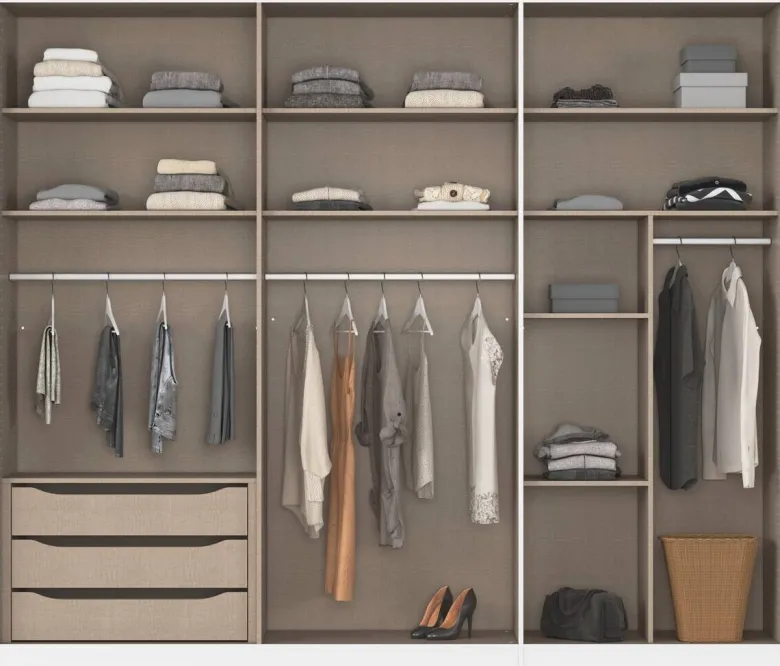 Kleiderschrank Alabama grau B/H/T: ca. 271x229x54 cm