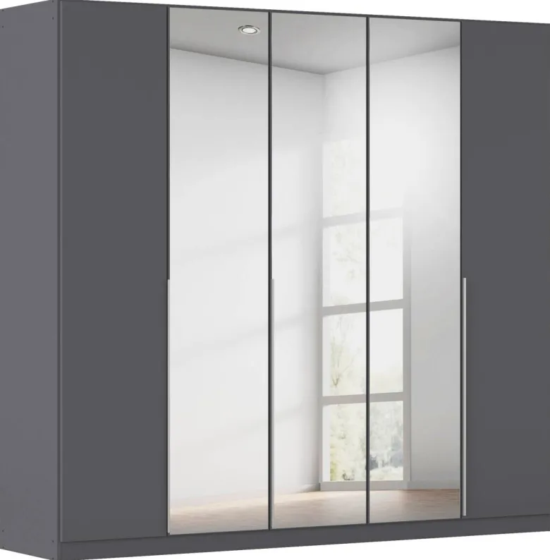 Kleiderschrank Alabama grau B/H/T: ca. 225x210x54 cm
