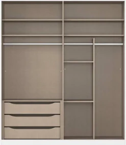 Kleiderschrank Alabama grau B/H/T: ca. 181x210x54 cm