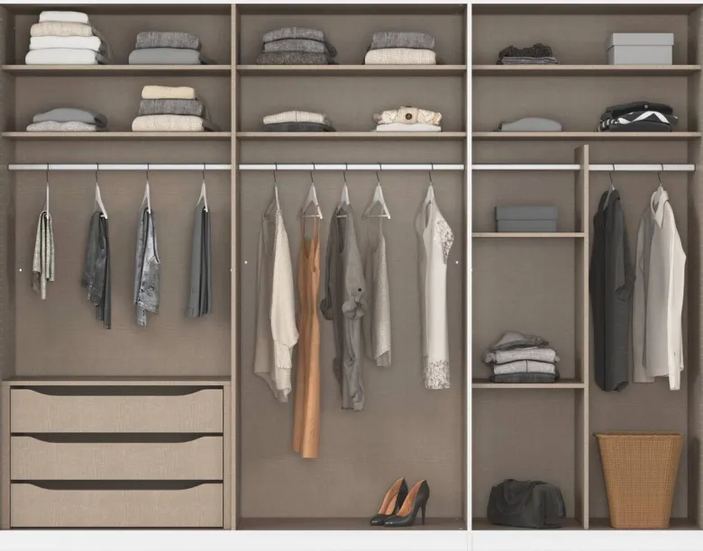 Kleiderschrank Alabama grau B/H/T: ca. 271x210x54 cm