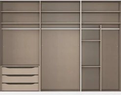 Kleiderschrank Alabama grau B/H/T: ca. 271x210x54 cm