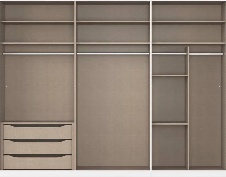 Kleiderschrank Alabama grau B/H/T: ca. 271x210x54 cm