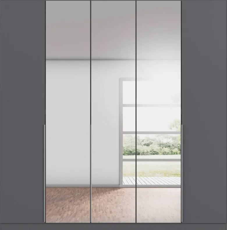 Kleiderschrank Alabama grau B/H/T: ca. 225x229x54 cm