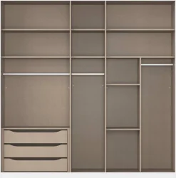 Kleiderschrank Alabama grau B/H/T: ca. 225x229x54 cm