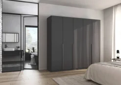 Kleiderschrank Alabama grau B/H/T: ca. 225x210x54 cm