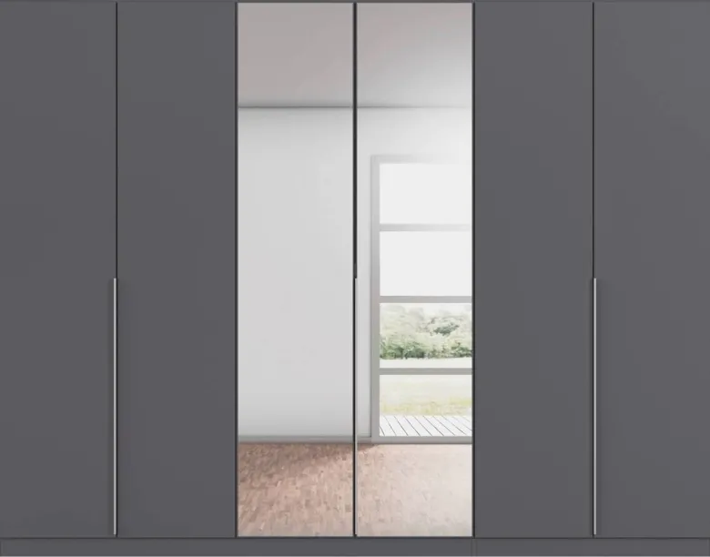 Kleiderschrank Alabama grau B/H/T: ca. 271x210x54 cm