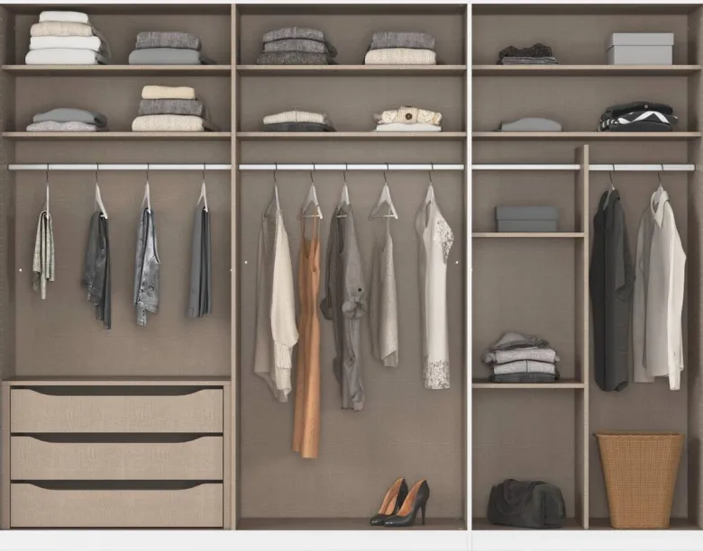 Kleiderschrank Alabama grau B/H/T: ca. 271x210x54 cm