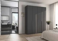 Kleiderschrank Alabama grau B/H/T: ca. 181x229x54 cm