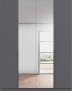 Kleiderschrank Alabama grau B/H/T: ca. 181x229x54 cm