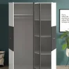 Kleiderschrank Alex weiß Graphit B/H/T: ca. 135x195x60 cm