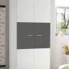 Kleiderschrank Alex weiß Graphit B/H/T: ca. 90x195x60 cm